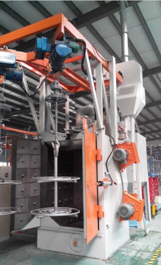 河北張家口新雙鉤吊鉤式拋丸機交付使用